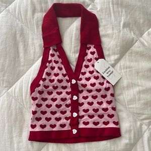 Heart halter top